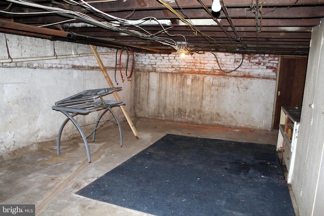 view of basement