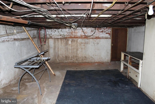 view of basement