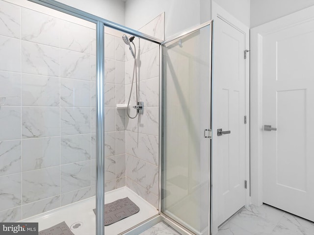 bathroom featuring walk in shower