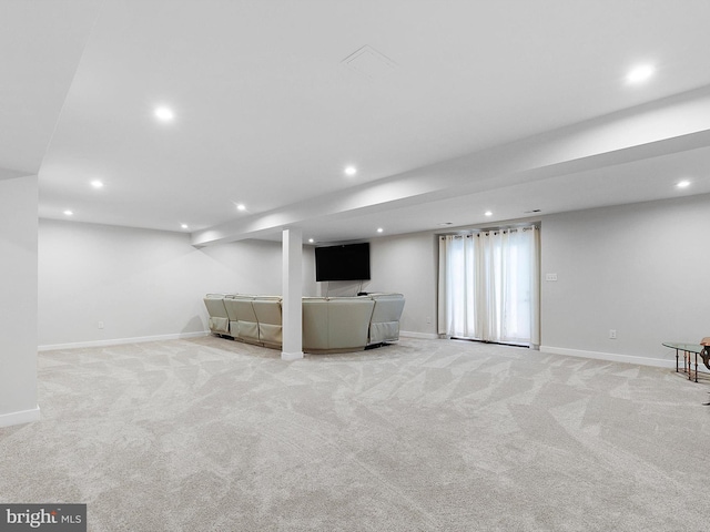 interior space with light carpet