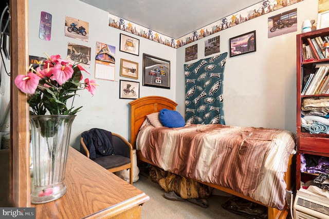 bedroom with carpet