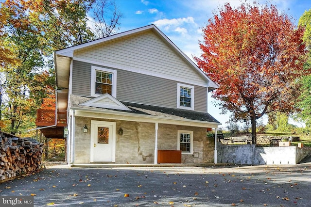 front of property featuring a carport