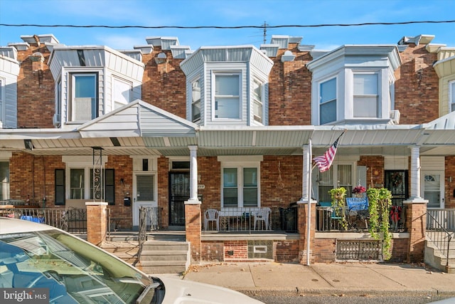 multi unit property with covered porch