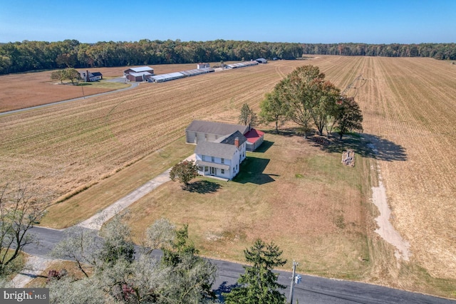 bird's eye view featuring a rural view