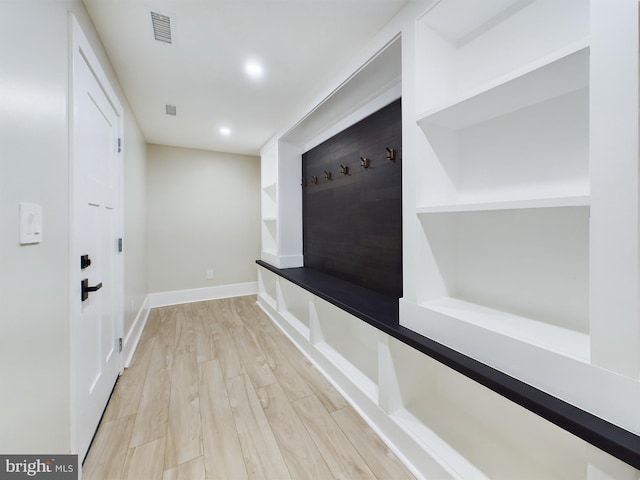 interior space featuring light wood-type flooring