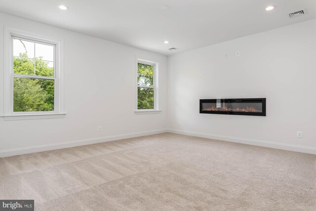 carpeted empty room with a wealth of natural light