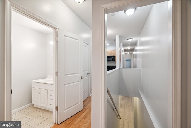 interior space with light hardwood / wood-style flooring