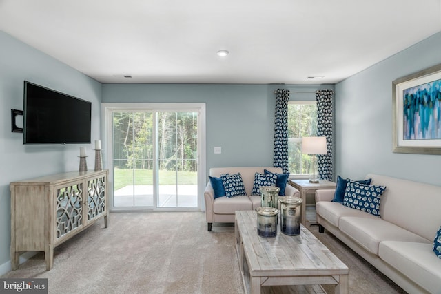 view of carpeted living room