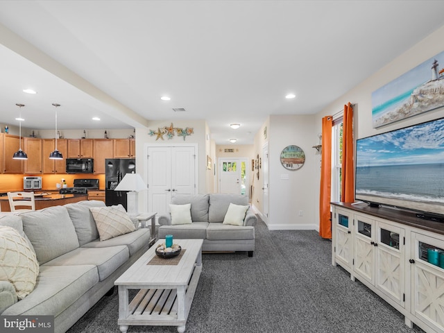 view of carpeted living room