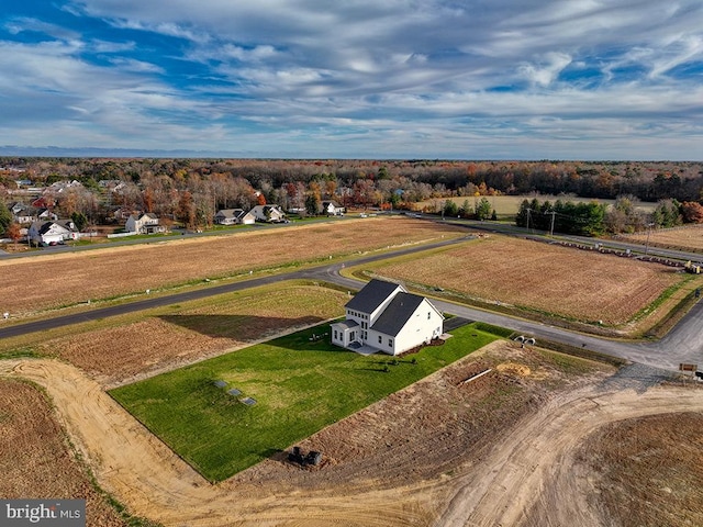 bird's eye view featuring a rural view