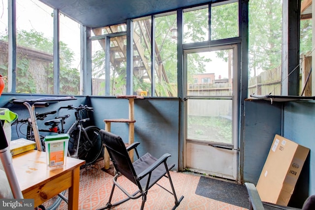 view of sunroom