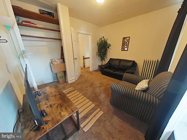 view of carpeted living room