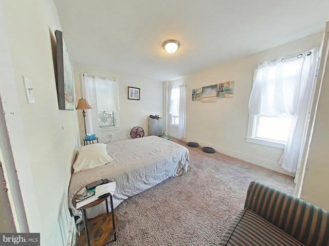 view of carpeted bedroom