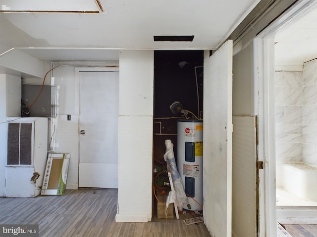 interior space featuring water heater