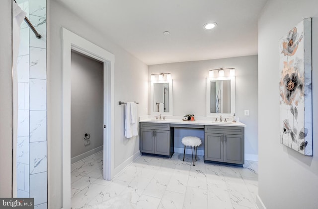 bathroom featuring vanity