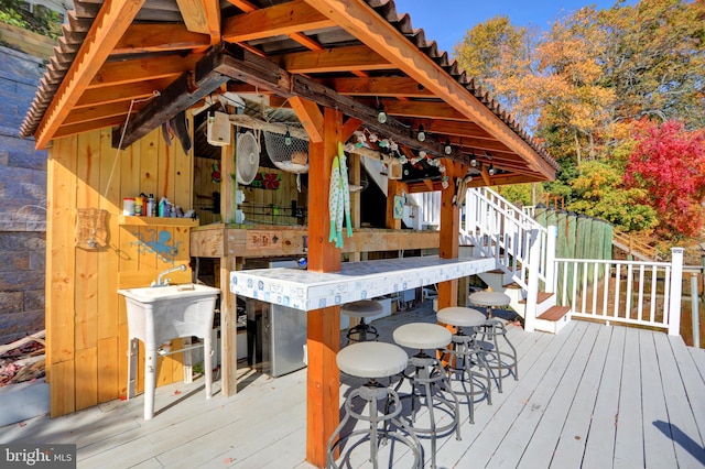 view of wooden deck