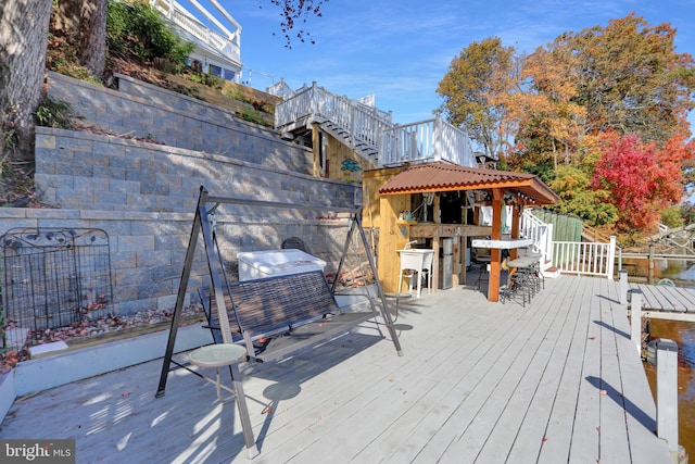 view of wooden deck