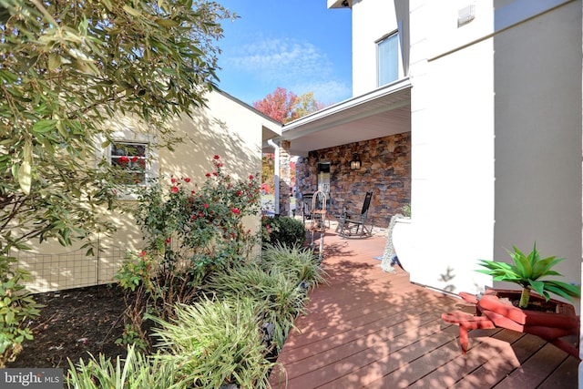 view of patio / terrace with a deck