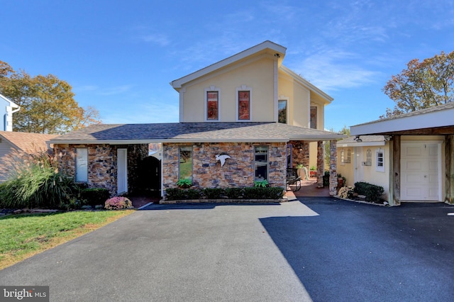 view of front of home featuring a garage