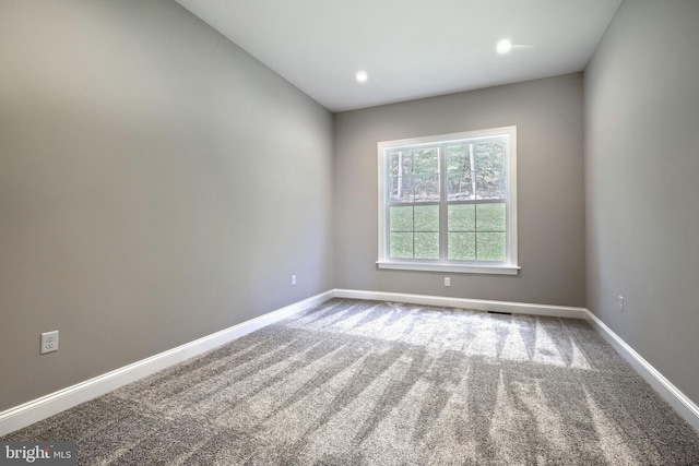 view of carpeted empty room