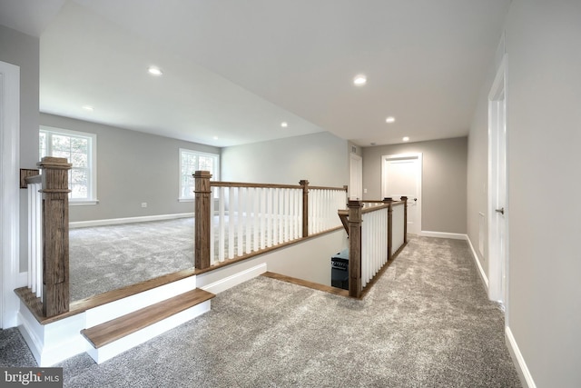 corridor with carpet floors