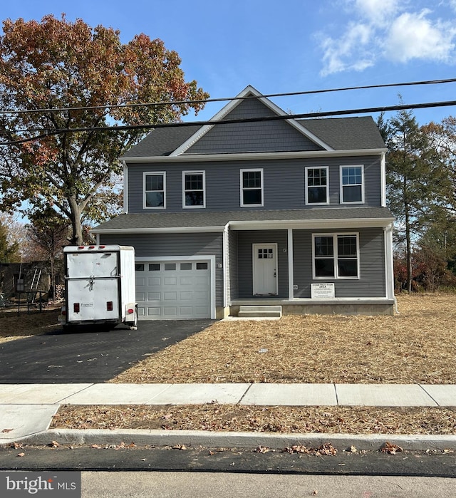 view of front facade with a garage