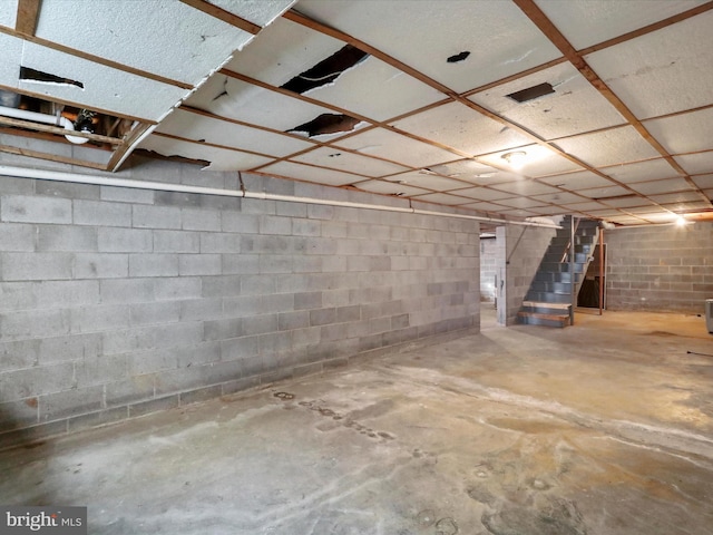 view of basement