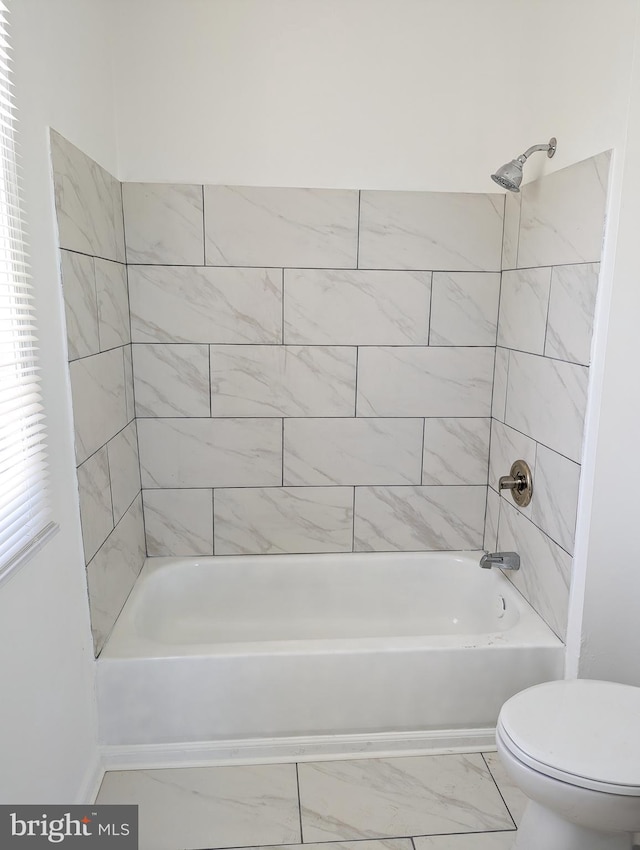 5200 Ballman, Brooklyn, MD 21225 - full bathroom with toilet, marble finish floor, and  shower combination