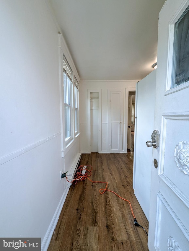 5200 Ballman, Brooklyn, MD 21225 - corridor with wood finished floors and baseboard heating