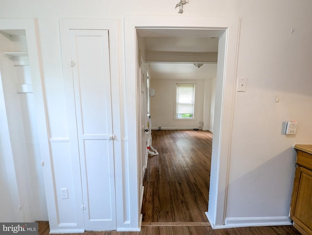 5200 Ballman, Brooklyn, MD 21225 - corridor featuring baseboards and wood finished floors