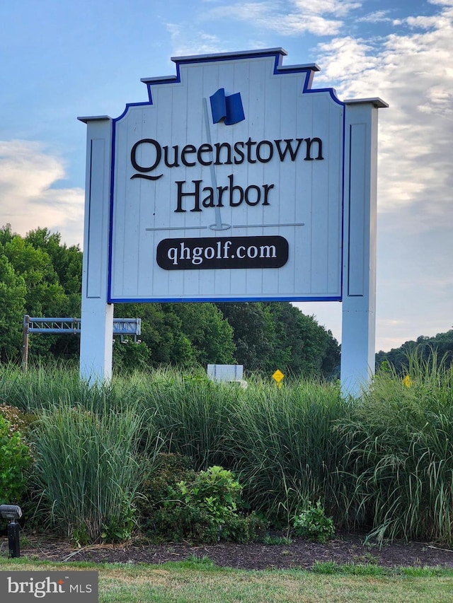 view of community sign