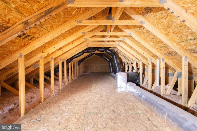 view of attic