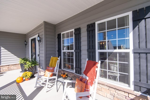 view of patio / terrace with covered porch