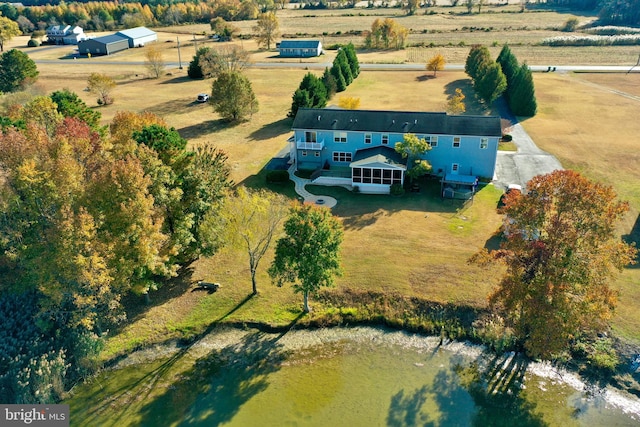 aerial view with a rural view