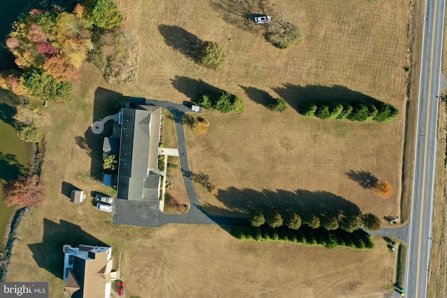 bird's eye view featuring a rural view