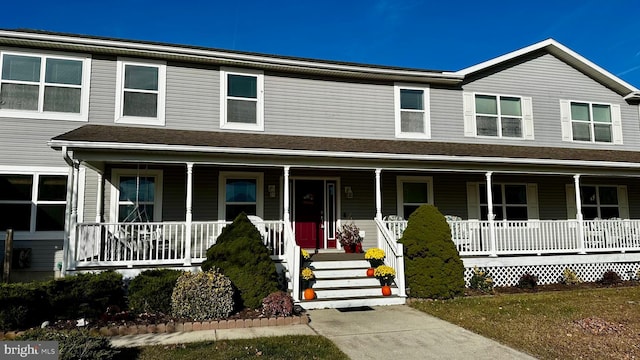 view of front of home with a porch