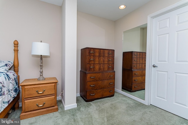 view of carpeted bedroom