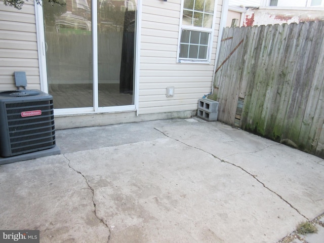 view of patio / terrace with central AC unit