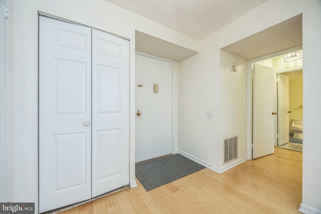 foyer featuring light hardwood / wood-style flooring