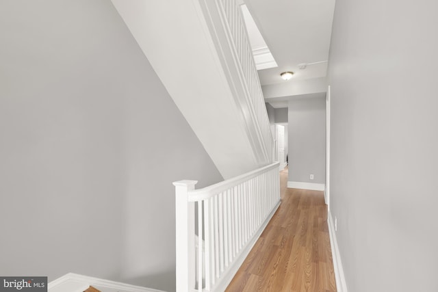 hallway featuring light hardwood / wood-style flooring