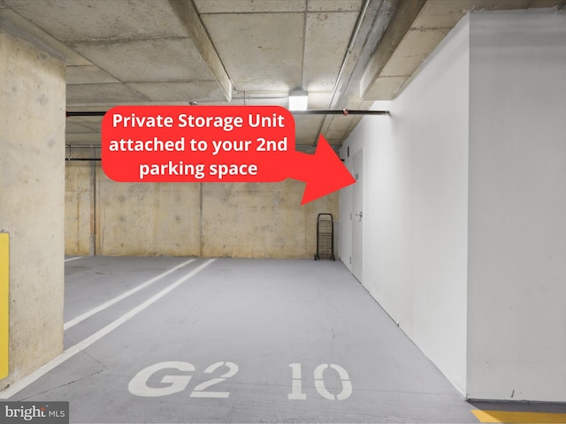 view of parking deck