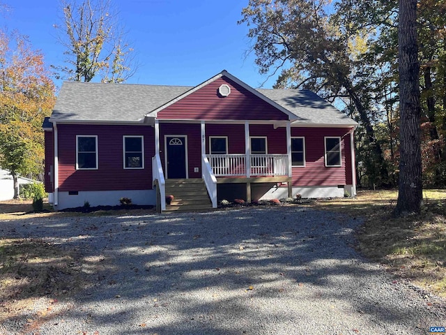 view of front of property with covered porch