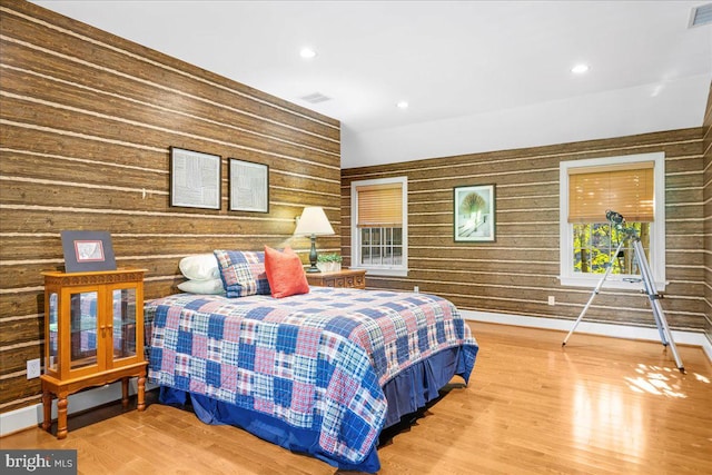 bedroom featuring hardwood / wood-style flooring