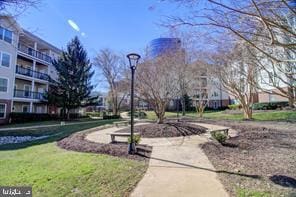 view of home's community with a lawn