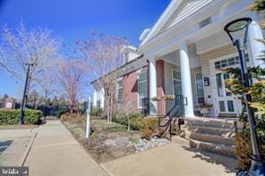 entrance to property with covered porch