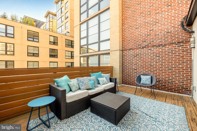 balcony with outdoor lounge area