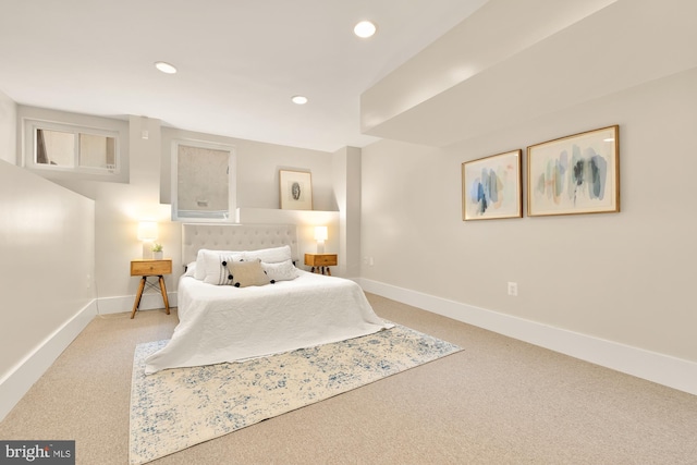 view of carpeted bedroom