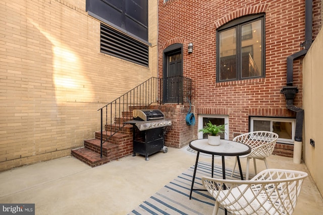 view of patio with grilling area