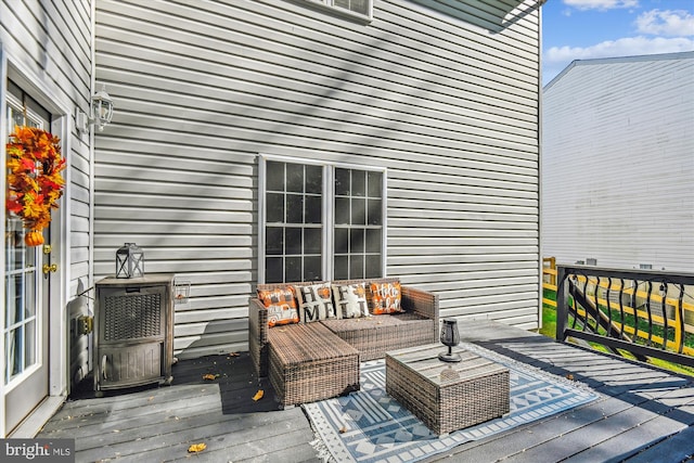 deck featuring an outdoor hangout area