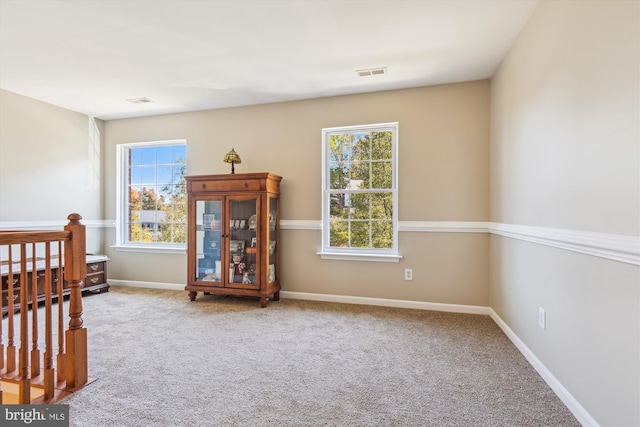 carpeted bedroom with multiple windows